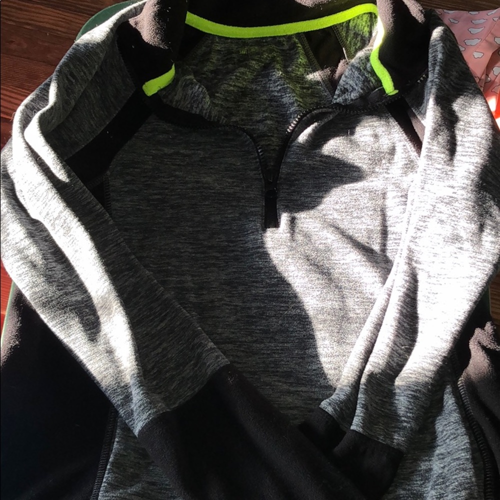 A fleece quarter zip up
